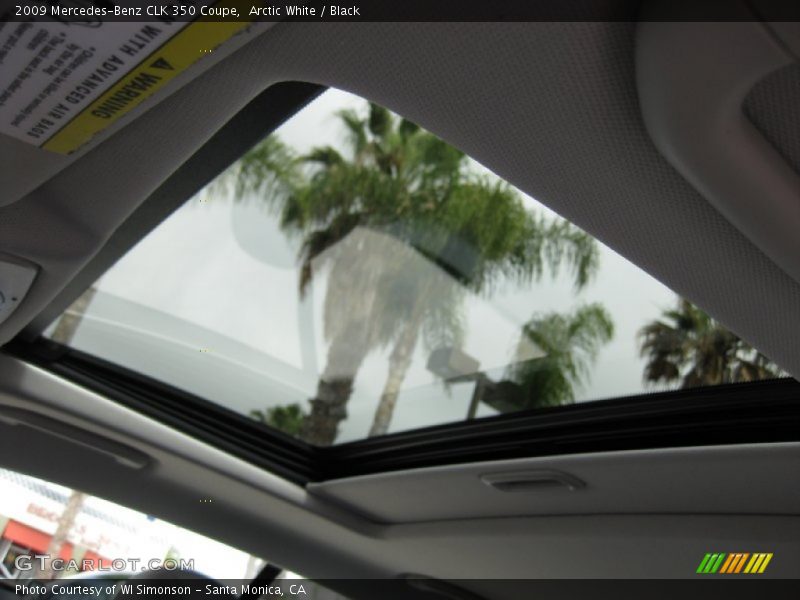 Arctic White / Black 2009 Mercedes-Benz CLK 350 Coupe