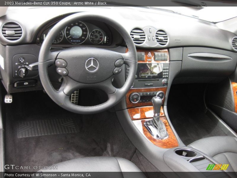 Arctic White / Black 2009 Mercedes-Benz CLK 350 Coupe