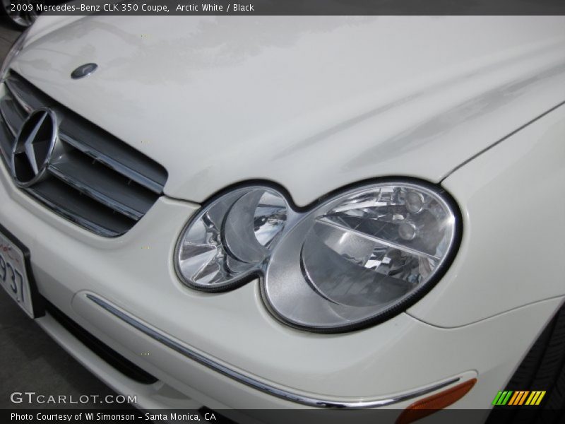 Arctic White / Black 2009 Mercedes-Benz CLK 350 Coupe
