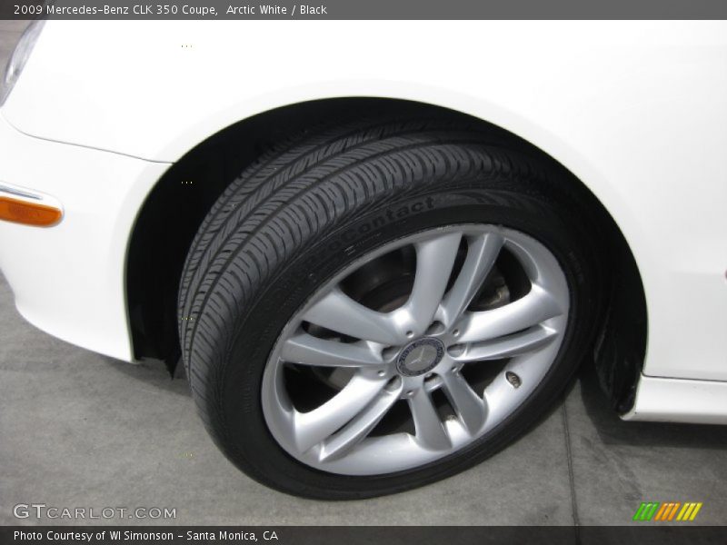 Arctic White / Black 2009 Mercedes-Benz CLK 350 Coupe