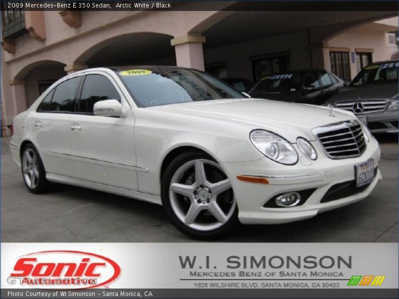 Arctic White / Black 2009 Mercedes-Benz E 350 Sedan