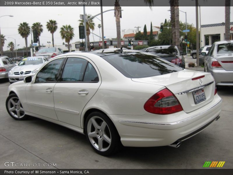 Arctic White / Black 2009 Mercedes-Benz E 350 Sedan