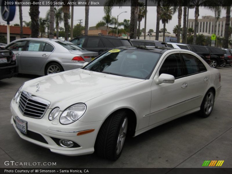 Arctic White / Black 2009 Mercedes-Benz E 350 Sedan