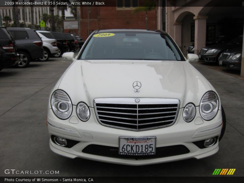 Arctic White / Black 2009 Mercedes-Benz E 350 Sedan
