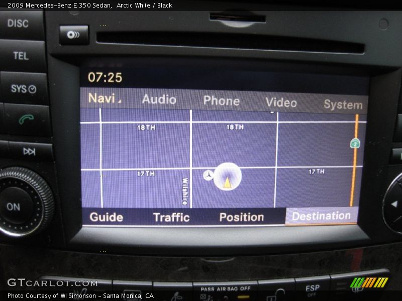 Arctic White / Black 2009 Mercedes-Benz E 350 Sedan
