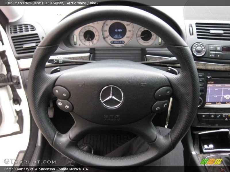 Arctic White / Black 2009 Mercedes-Benz E 350 Sedan