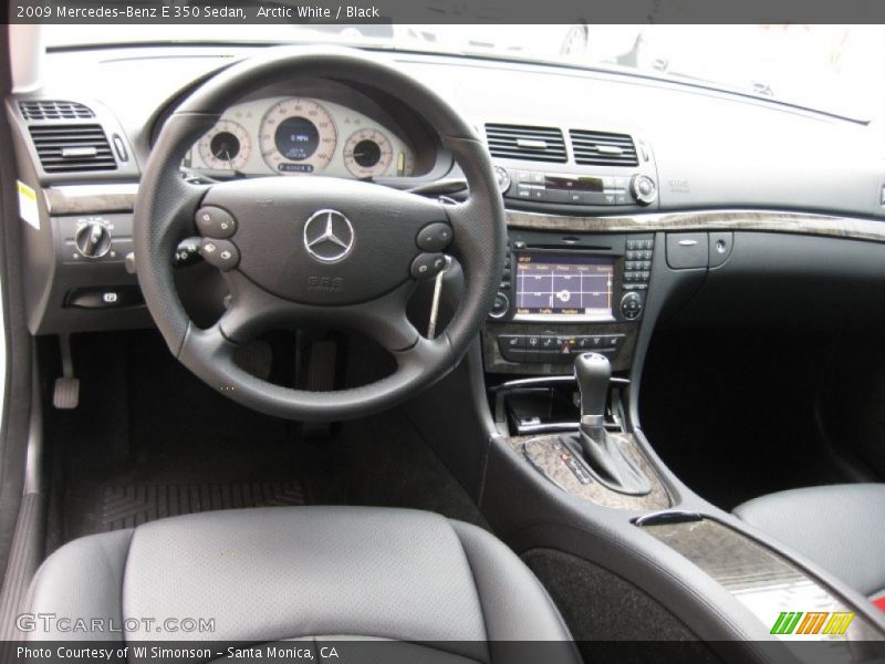 Arctic White / Black 2009 Mercedes-Benz E 350 Sedan