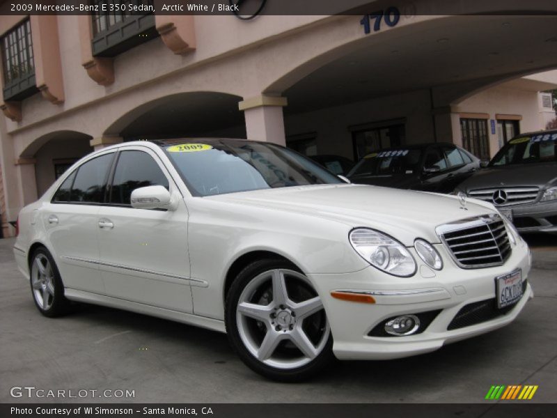 Arctic White / Black 2009 Mercedes-Benz E 350 Sedan