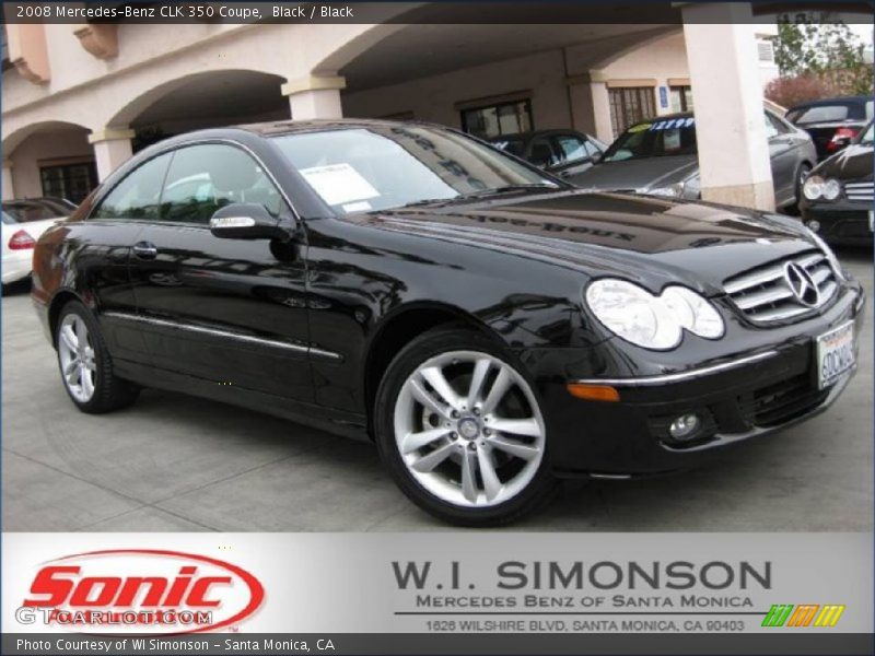 Black / Black 2008 Mercedes-Benz CLK 350 Coupe