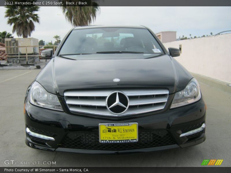 Black / Black 2012 Mercedes-Benz C 250 Sport