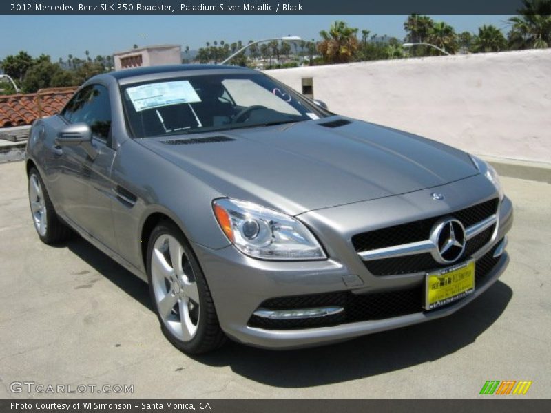 Paladium Silver Metallic / Black 2012 Mercedes-Benz SLK 350 Roadster