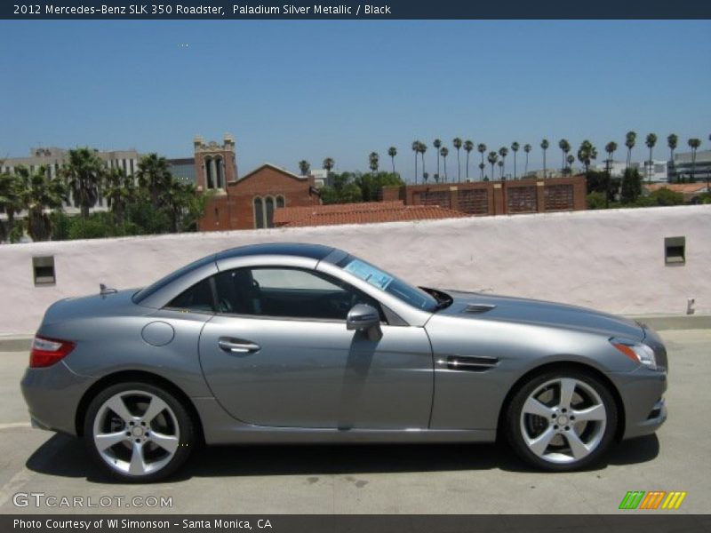 Paladium Silver Metallic / Black 2012 Mercedes-Benz SLK 350 Roadster