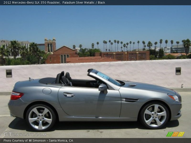 Paladium Silver Metallic / Black 2012 Mercedes-Benz SLK 350 Roadster