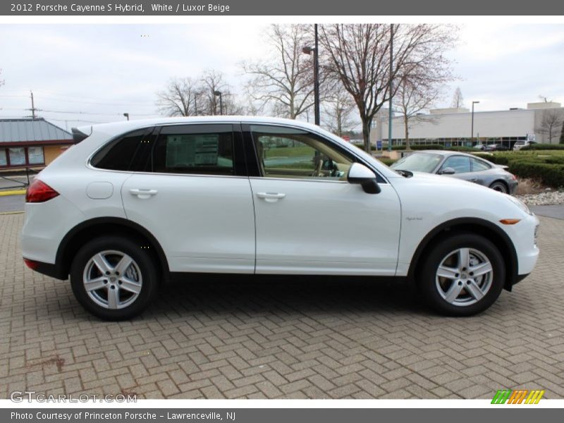 White / Luxor Beige 2012 Porsche Cayenne S Hybrid