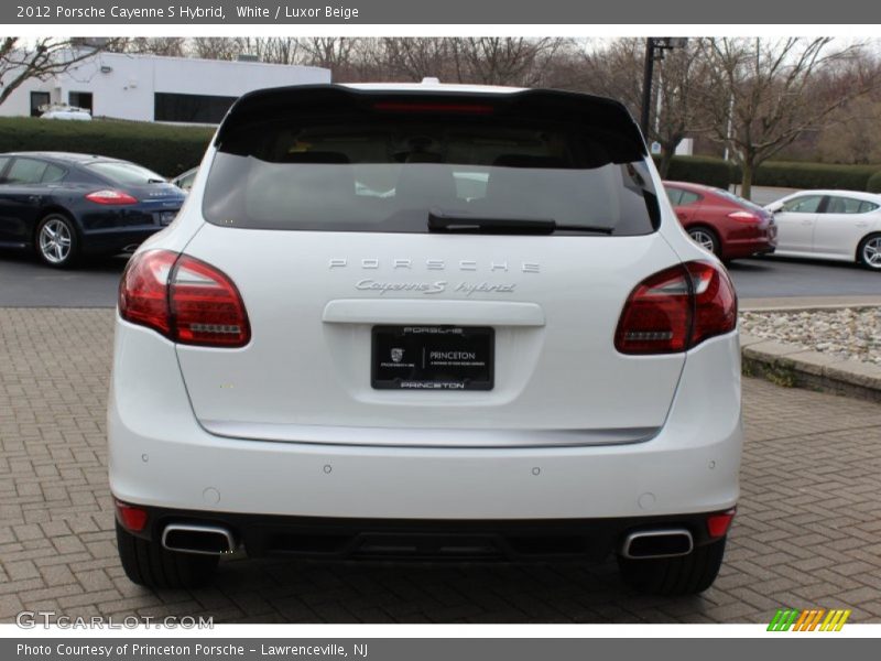 White / Luxor Beige 2012 Porsche Cayenne S Hybrid