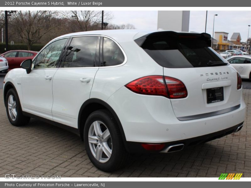 White / Luxor Beige 2012 Porsche Cayenne S Hybrid