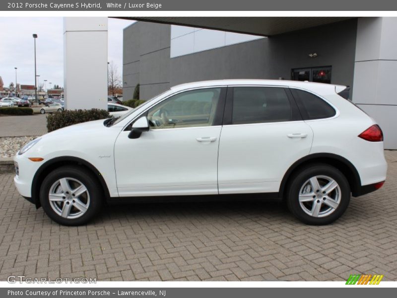 White / Luxor Beige 2012 Porsche Cayenne S Hybrid