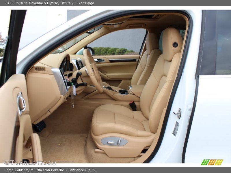 White / Luxor Beige 2012 Porsche Cayenne S Hybrid