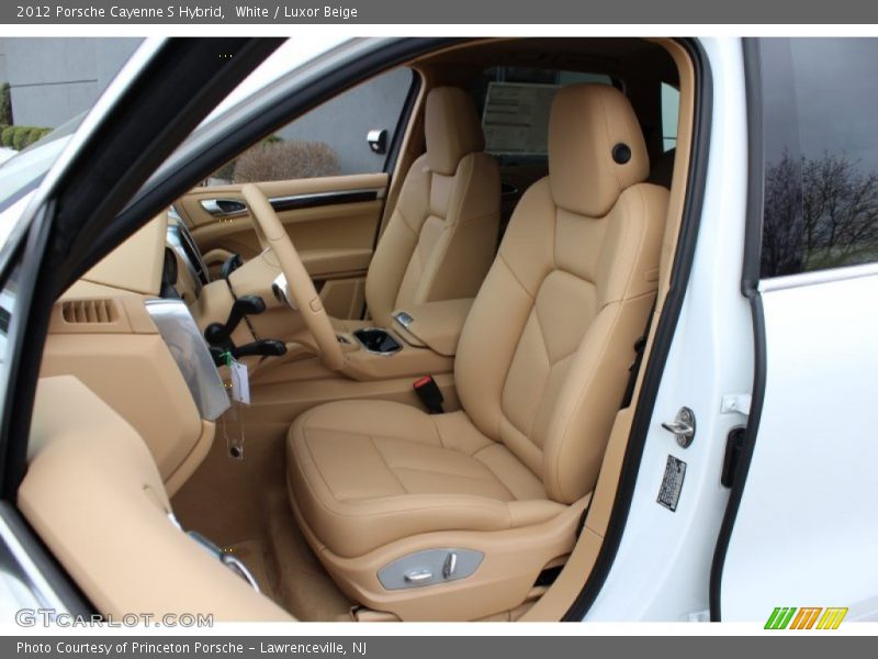 White / Luxor Beige 2012 Porsche Cayenne S Hybrid