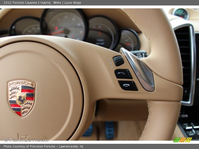 White / Luxor Beige 2012 Porsche Cayenne S Hybrid