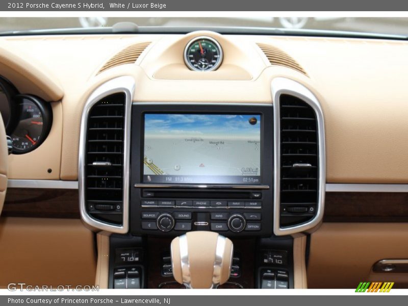 White / Luxor Beige 2012 Porsche Cayenne S Hybrid