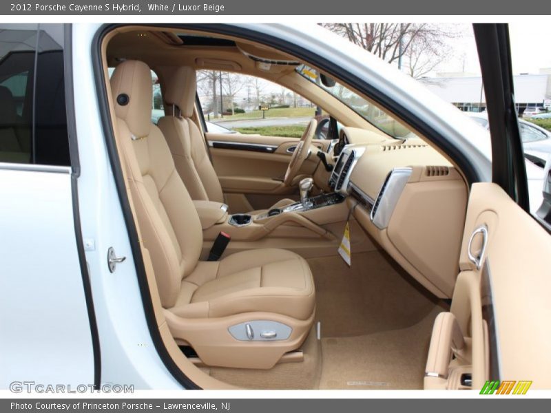 White / Luxor Beige 2012 Porsche Cayenne S Hybrid