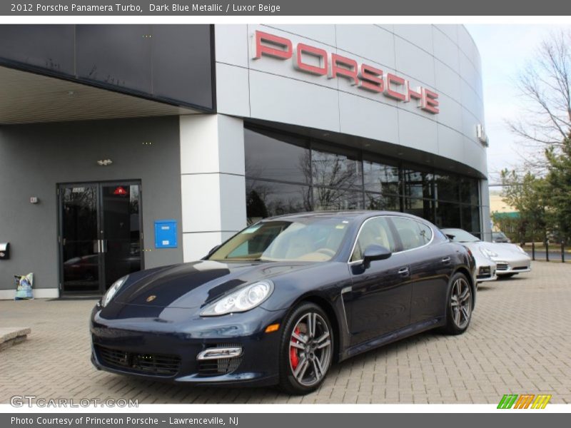 Dark Blue Metallic / Luxor Beige 2012 Porsche Panamera Turbo
