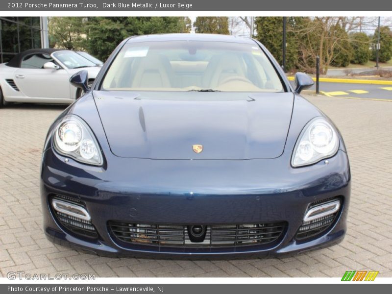 Dark Blue Metallic / Luxor Beige 2012 Porsche Panamera Turbo