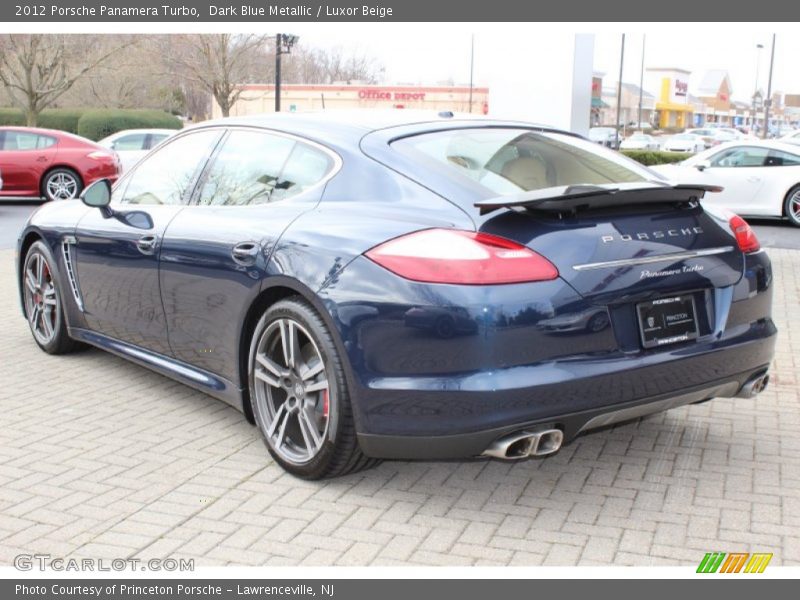 Dark Blue Metallic / Luxor Beige 2012 Porsche Panamera Turbo