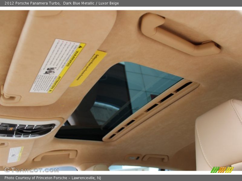 Dark Blue Metallic / Luxor Beige 2012 Porsche Panamera Turbo