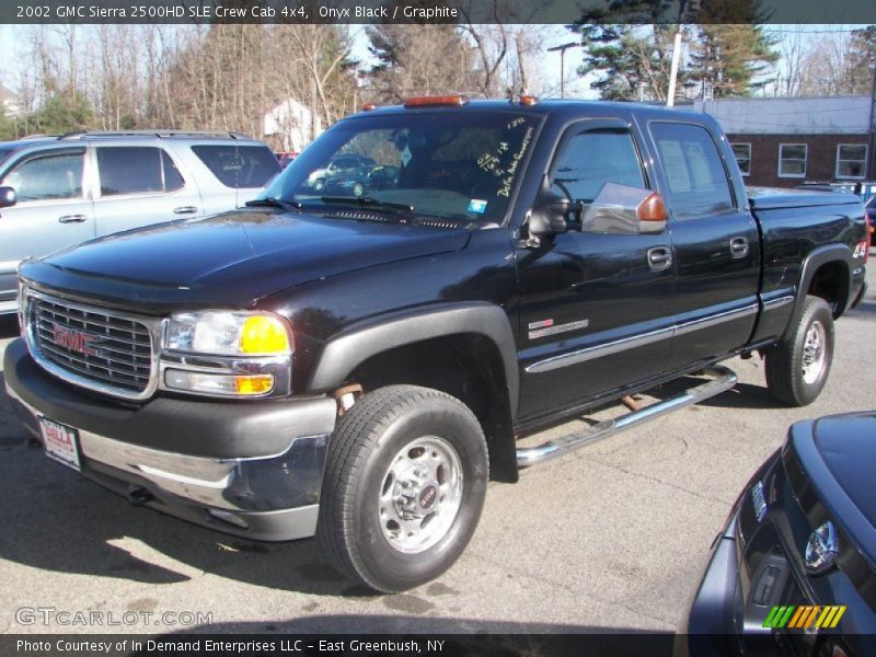 Onyx Black / Graphite 2002 GMC Sierra 2500HD SLE Crew Cab 4x4