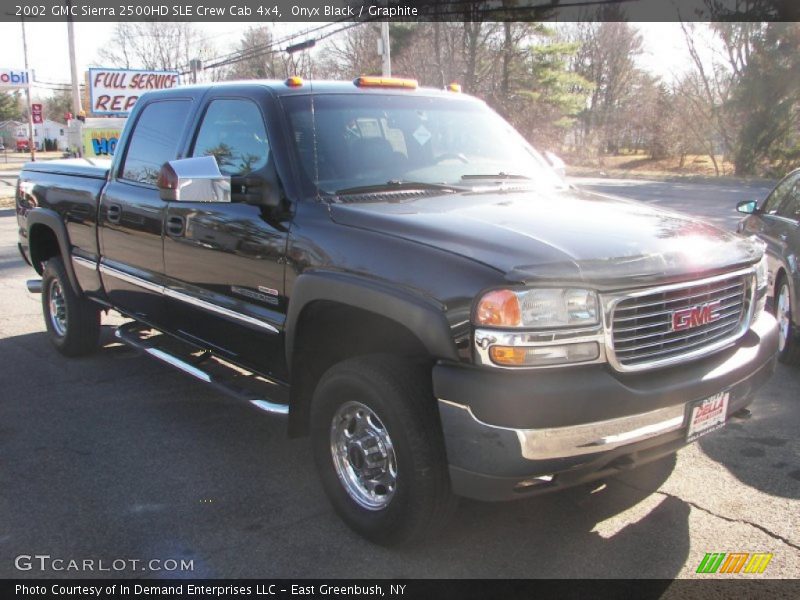 Onyx Black / Graphite 2002 GMC Sierra 2500HD SLE Crew Cab 4x4