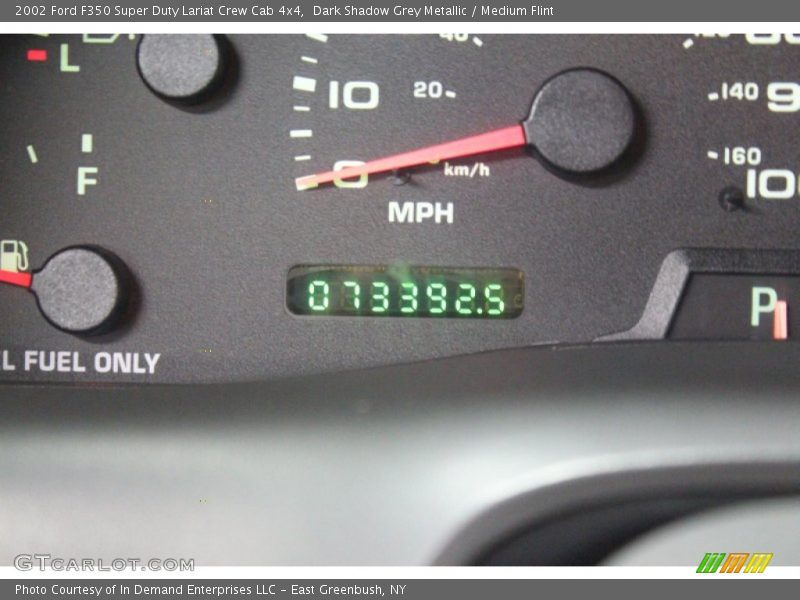 Dark Shadow Grey Metallic / Medium Flint 2002 Ford F350 Super Duty Lariat Crew Cab 4x4