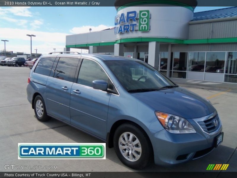 Ocean Mist Metallic / Gray 2010 Honda Odyssey EX-L