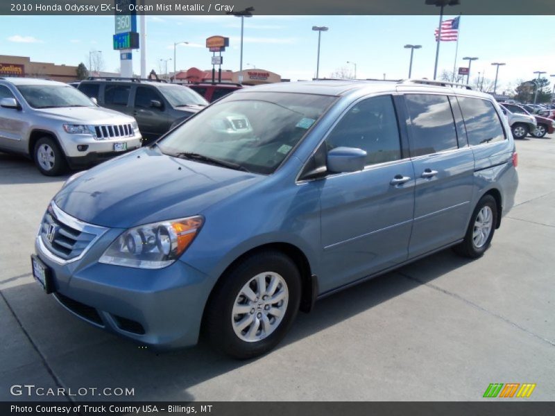 Ocean Mist Metallic / Gray 2010 Honda Odyssey EX-L