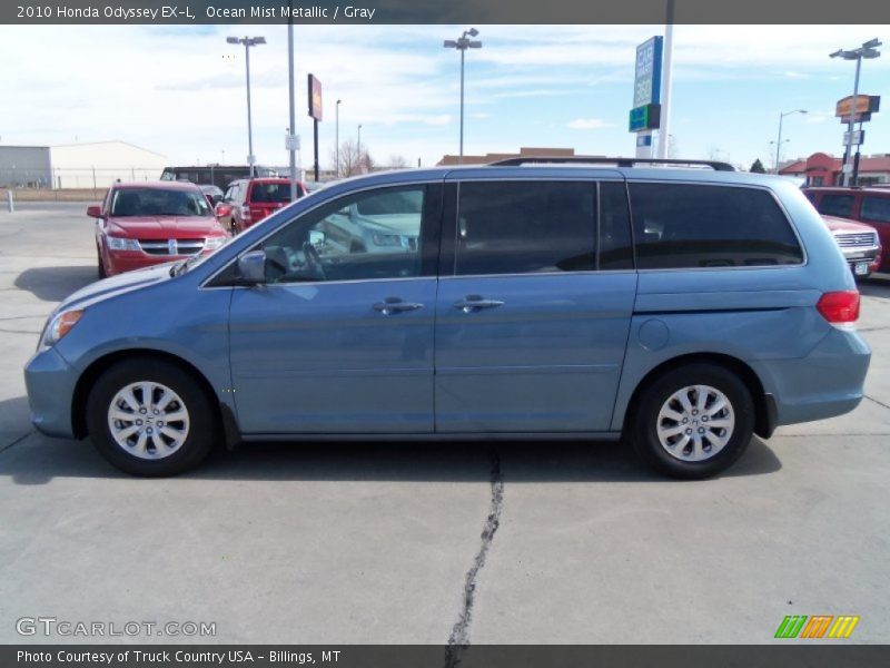 Ocean Mist Metallic / Gray 2010 Honda Odyssey EX-L