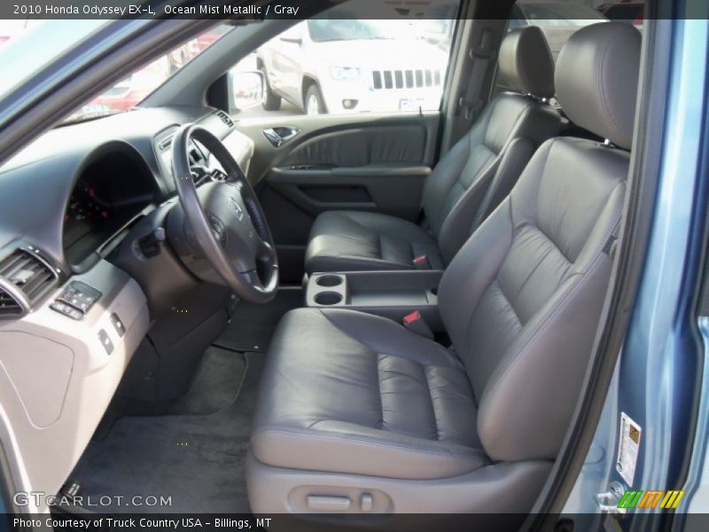 Ocean Mist Metallic / Gray 2010 Honda Odyssey EX-L