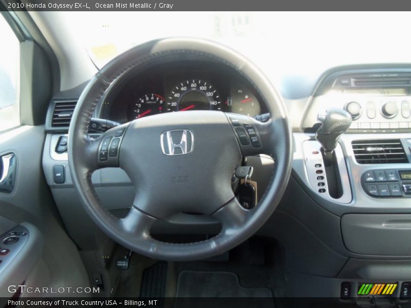 Ocean Mist Metallic / Gray 2010 Honda Odyssey EX-L