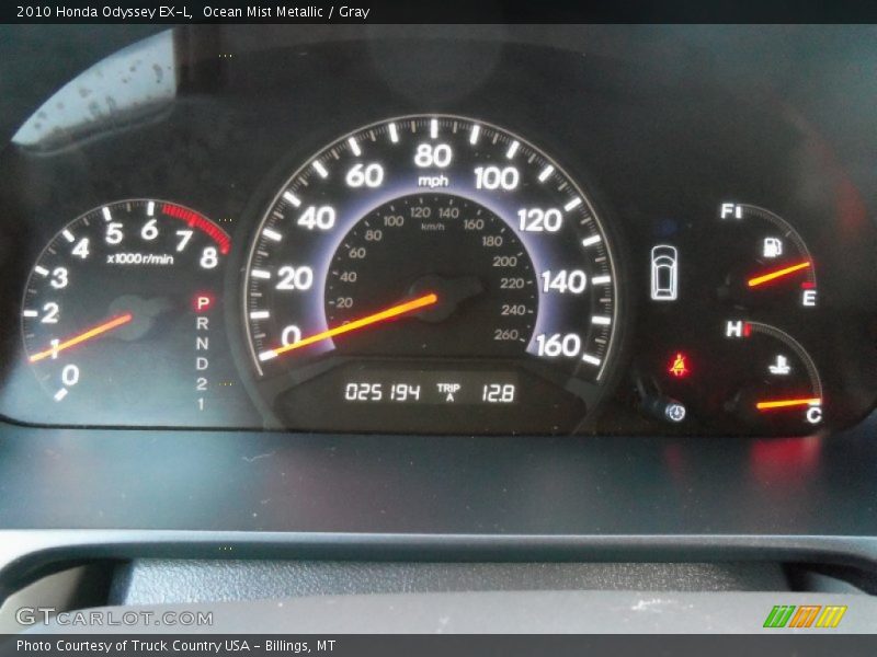 Ocean Mist Metallic / Gray 2010 Honda Odyssey EX-L