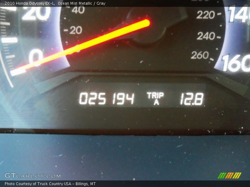 Ocean Mist Metallic / Gray 2010 Honda Odyssey EX-L