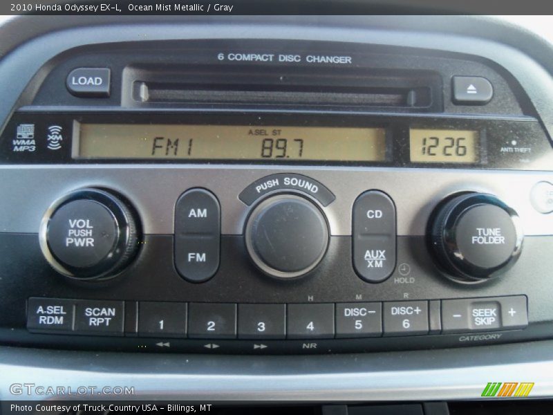 Ocean Mist Metallic / Gray 2010 Honda Odyssey EX-L