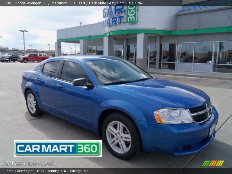 Marathon Blue Pearl / Dark Slate Gray/Light Slate Gray 2008 Dodge Avenger SXT