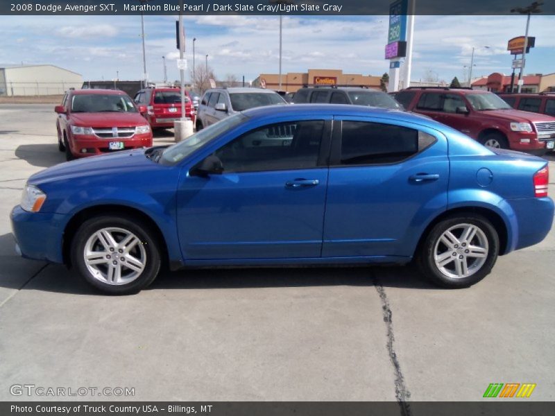 Marathon Blue Pearl / Dark Slate Gray/Light Slate Gray 2008 Dodge Avenger SXT