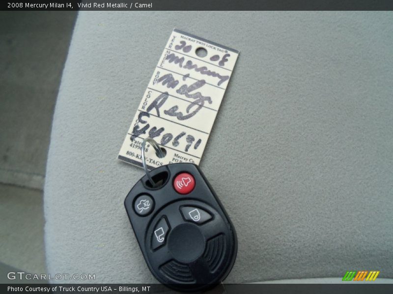 Vivid Red Metallic / Camel 2008 Mercury Milan I4