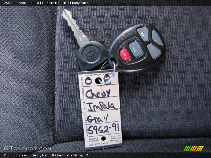 Slate Metallic / Ebony Black 2008 Chevrolet Impala LT