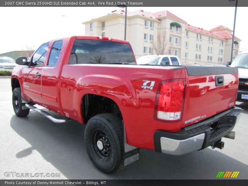 Fire Red / Dark Titanium 2007 GMC Sierra 2500HD SLE Extended Cab 4x4