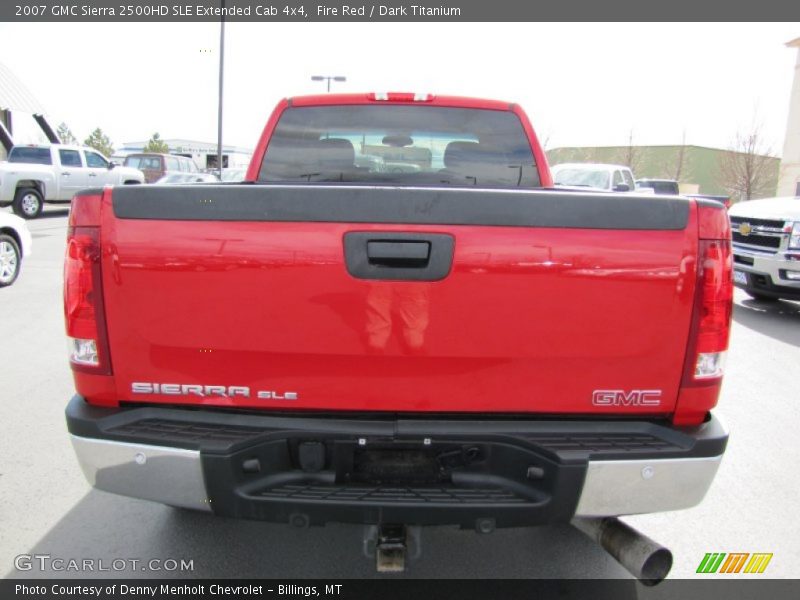 Fire Red / Dark Titanium 2007 GMC Sierra 2500HD SLE Extended Cab 4x4