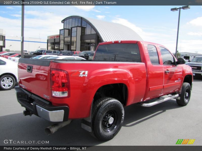 Fire Red / Dark Titanium 2007 GMC Sierra 2500HD SLE Extended Cab 4x4