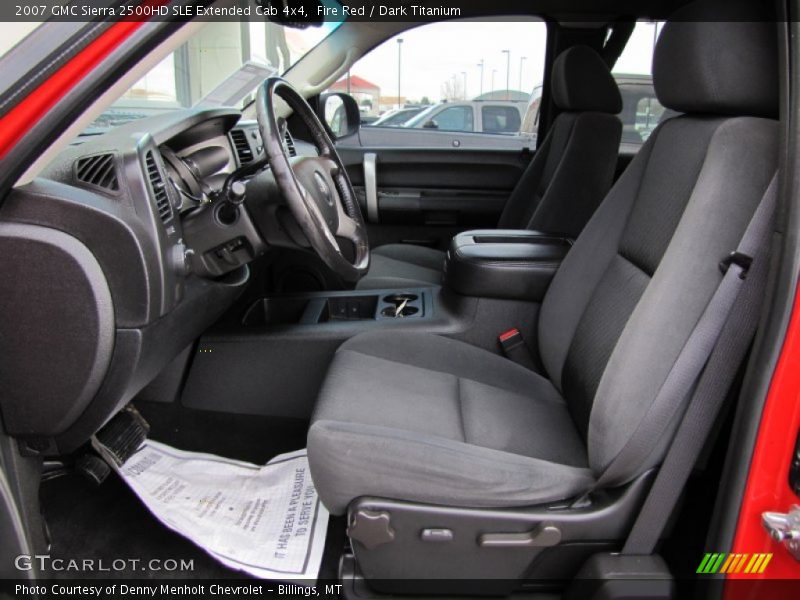 Fire Red / Dark Titanium 2007 GMC Sierra 2500HD SLE Extended Cab 4x4