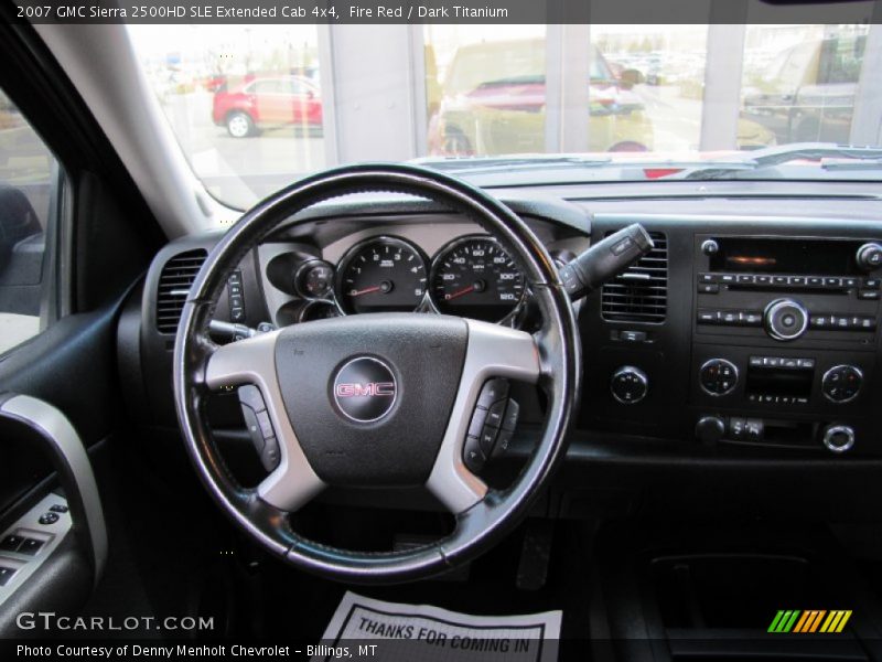Fire Red / Dark Titanium 2007 GMC Sierra 2500HD SLE Extended Cab 4x4
